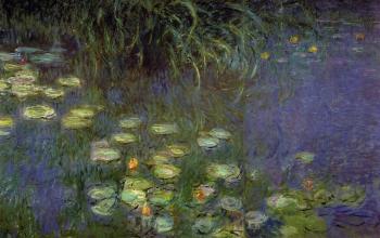 Claude Oscar Monet : Morning, left detail